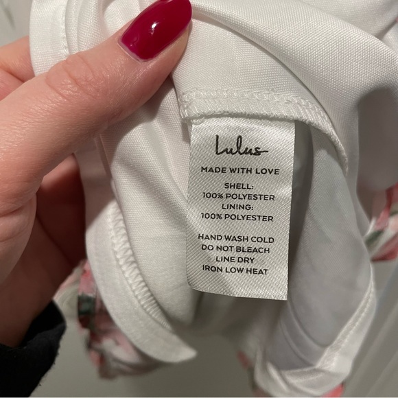 New Lulus Garden Wanderings White Floral Mini Dress, Size Medium - Picture 6 of 11